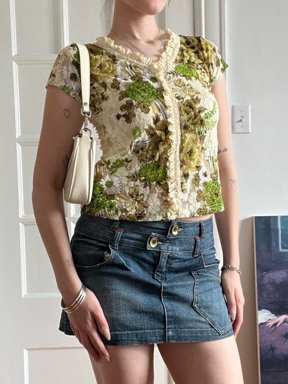 Vneck Floral Tshirt